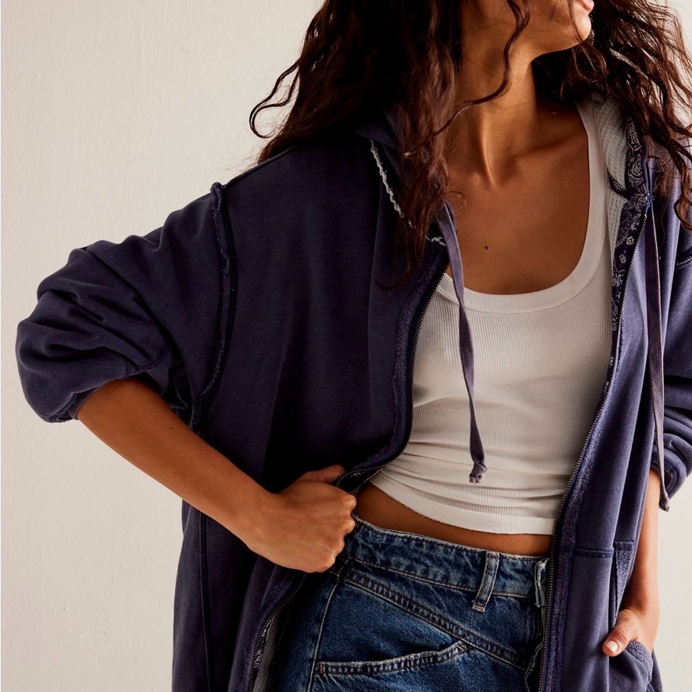 Free People By Your Side thermal lined hoodie